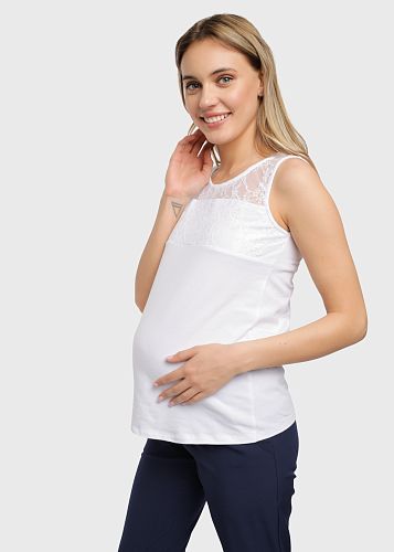 Майка Мэри для беременных цвет белый   I Love Mum