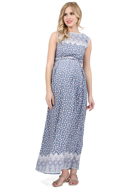 Платье Дафна для беременных и кормящих денимный I Love Mum 1