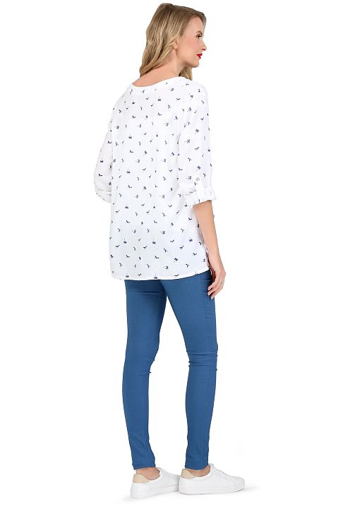 Блузка Девика для беременных и кормящих белый I Love Mum 4