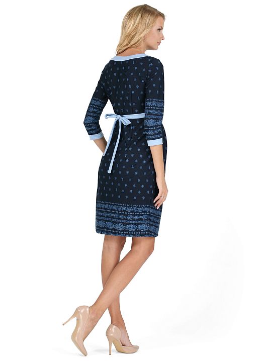 Платье Кьяра для беременных и кормящих т.синий I Love Mum 4