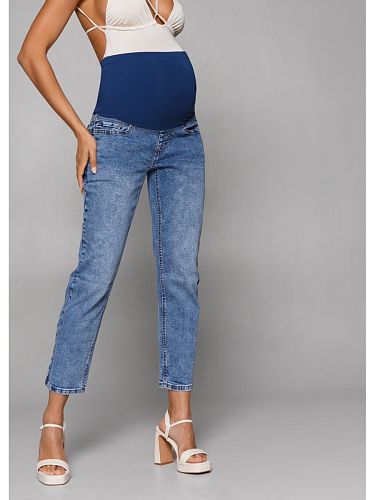 Джинсы для беременных женские Стайл 003 цвет деним  I Love Mum