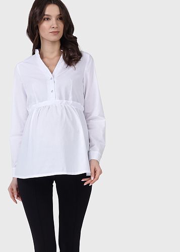 Блузка Эсмира для беременных и кормящих цвет белый   I Love Mum