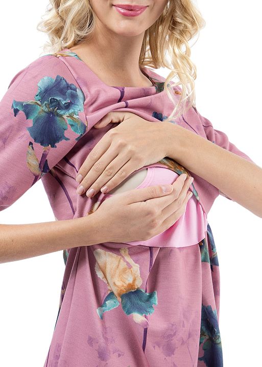 Платье Инес орхидея для беременных и кормящих I Love Mum 3
