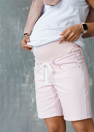 Шорты Дубаи для беременных цвет розовый   I Love Mum