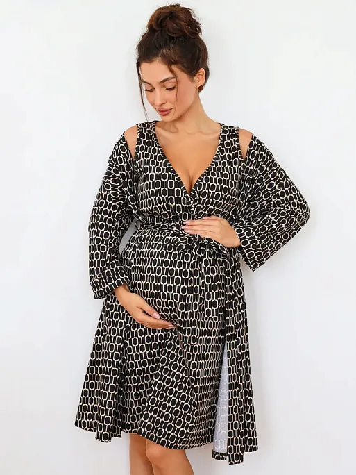 Халат и сорочка для беременных и кормящих в роддом I Love Mum 3