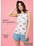 Майка для беременных и кормления Эннис цвет красный/белый I Love Mum