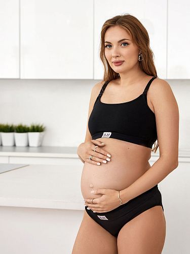 Бюстгальтер Риана UZ для беременных и кормящих цвет черный  I Love Mum