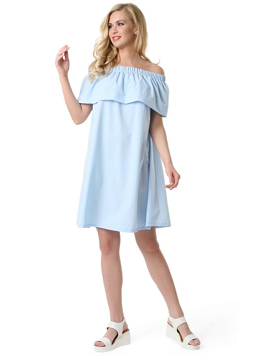 Платье Контент для беременных и кормящих нежно голубой I Love Mum 5