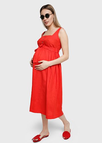 Сарафан Даника для беременных и кормящих цвет красный   I Love Mum