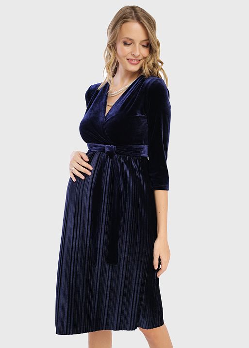 Платье "Виксен" для беременных и кормящих; цвет: синий (aw20) 5
