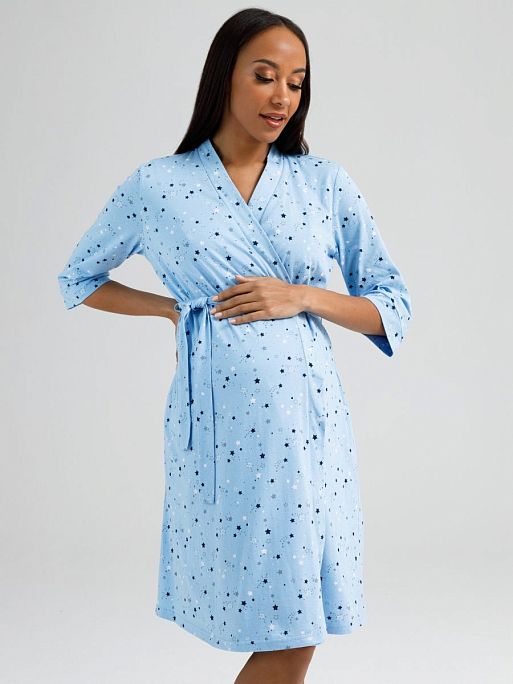 Халат и сорочка для беременных и кормящих в роддом Айрис I Love Mum 9