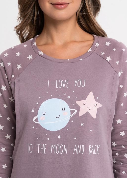 Утепл. ночная сорочка Хлои для беременных и кормящих I Love Mum 3