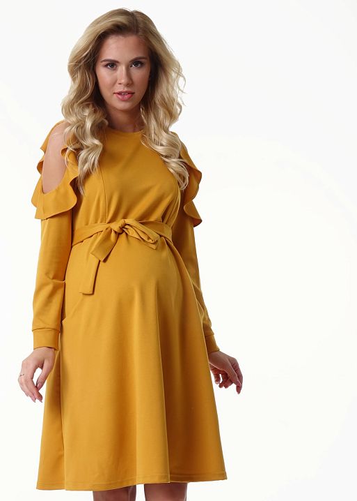 Платье Римма для беременных и кормящих желтый I Love Mum 1