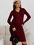 Платье для беременных и кормящих Мэрлин трикотажное в рубчик цвет бордовый I Love Mum