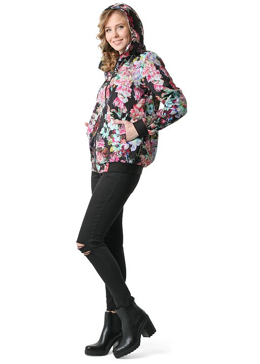 Куртка демис 2в1 Орландо для беременных крупные цветы I Love Mum 2