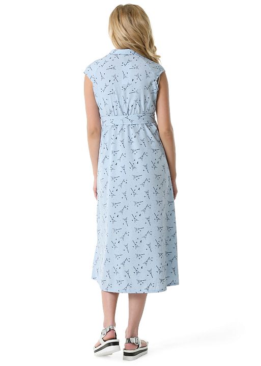 Платье Уэнди для беременных и кормящих голубой Париж  I Love Mum 4
