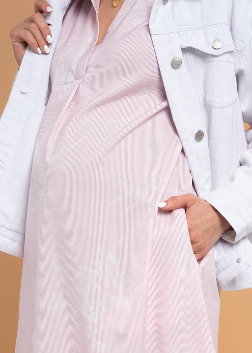 Платье "Ника" для беременных; цвет: пудровый (ss20) 5