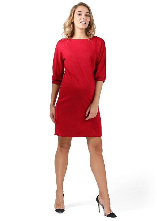 Платье Гретхен для беременных красный I Love Mum 3