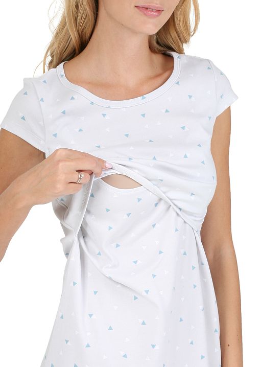 Ночная сорочка Милли для беременных и кормящих св. серый I Love Mum 3