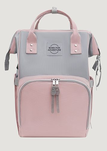Сумка-рюкзак Тревел  цвет серо-розовый w   I Love Mum