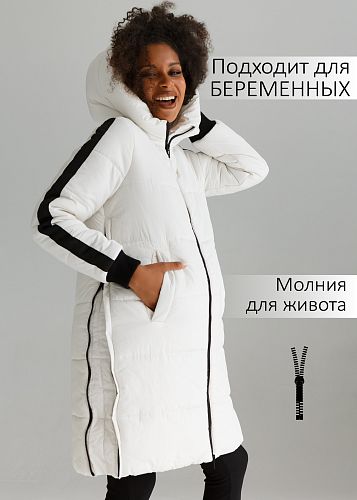 Куртка зимн.2в1 Копенгаген для беременных цвет молочный   I Love Mum