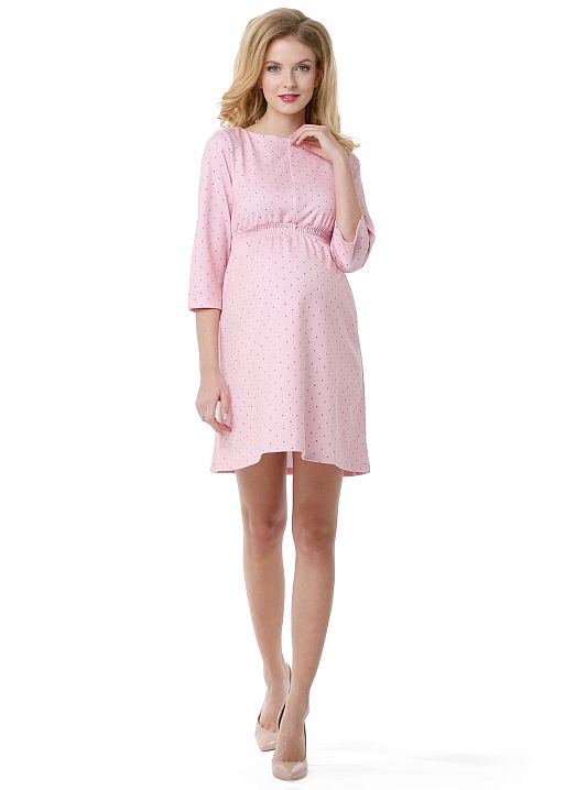 Платье Софи для беременных и кормящих пудровый I Love Mum 1