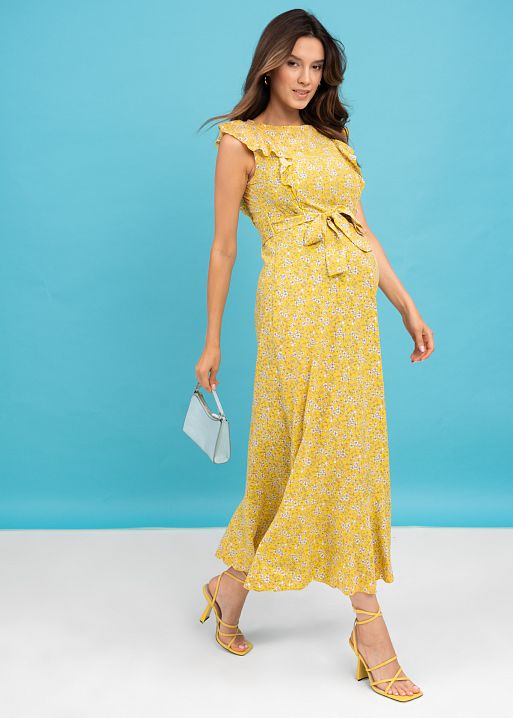 Платье "Амина" для беременных; цвет: желтый (ss21) 1