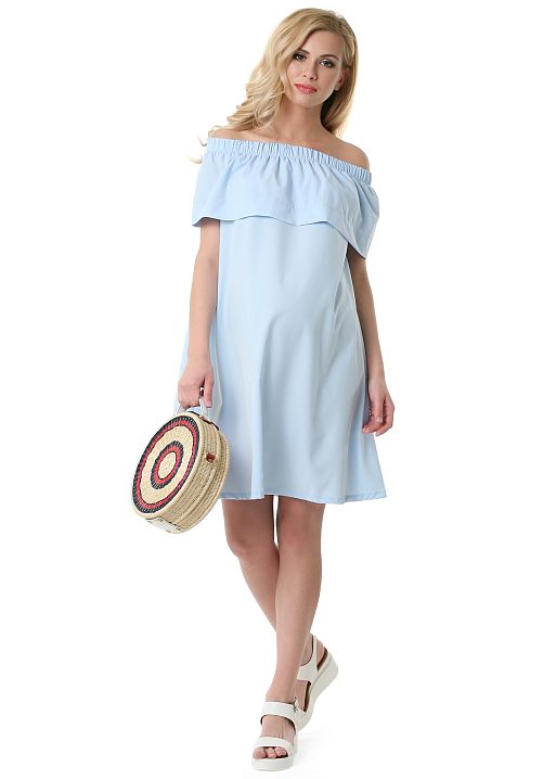 Платье Контент для беременных и кормящих нежно голубой I Love Mum 1