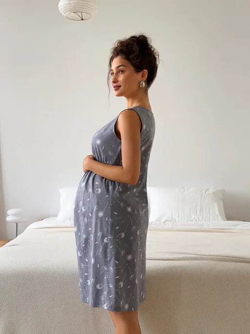 Халат и сорочка для беременных и кормящих в роддом I Love Mum 12