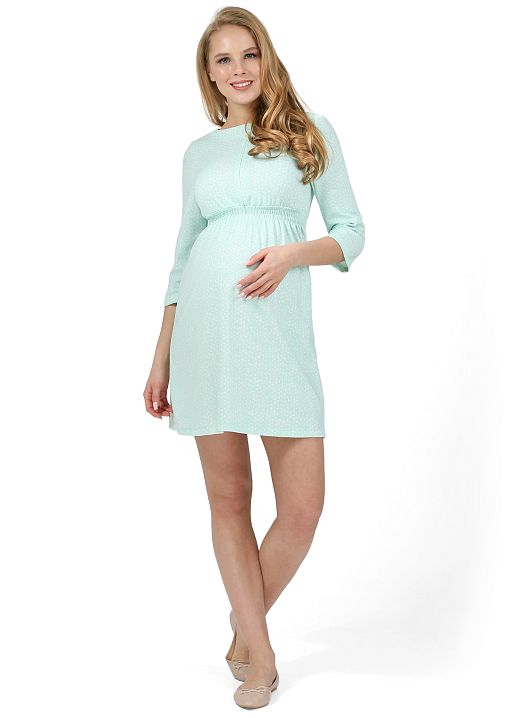 Платье Софи для беременных и кормящих ментол I Love Mum 1