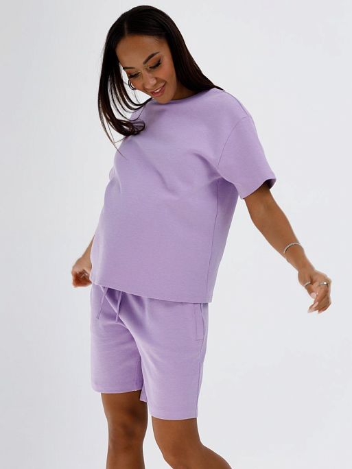 Спортивный костюм для беременных летний с шортами Элис I Love Mum 5
