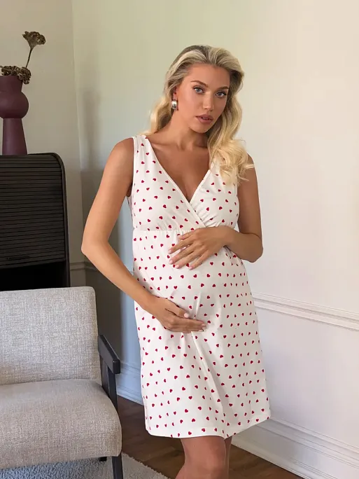 Сорочка и халат для беременных и кормящих в роддом I Love Mum 9