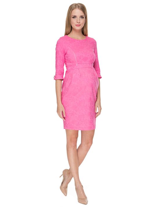 Платье Акация розовое для беременных и кормящих I Love Mum 1