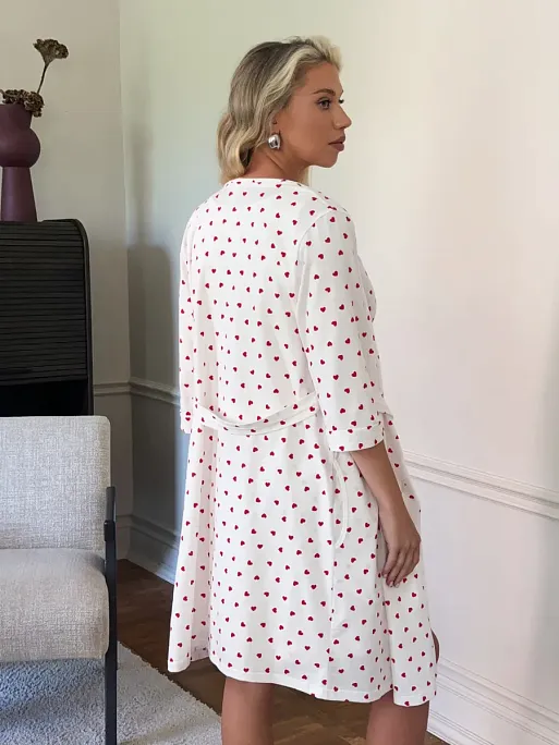 Сорочка и халат для беременных и кормящих в роддом I Love Mum 12