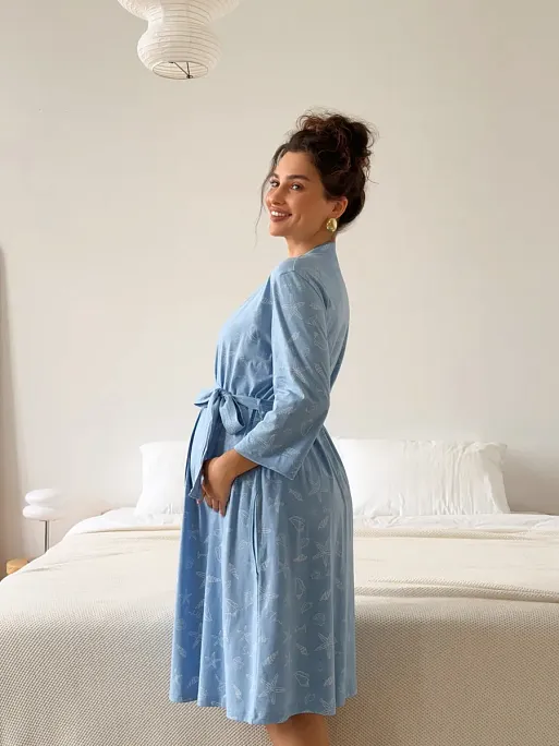 Халат и сорочка для беременных и кормящих в роддом I Love Mum 11