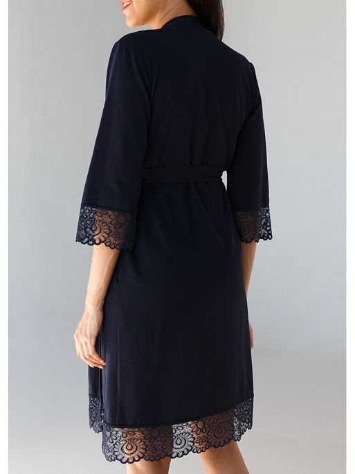 Комплект халат и сорочка для беременных; цвет: синий 2 Комплект халат и сорочка для беременных I Love Mum 2