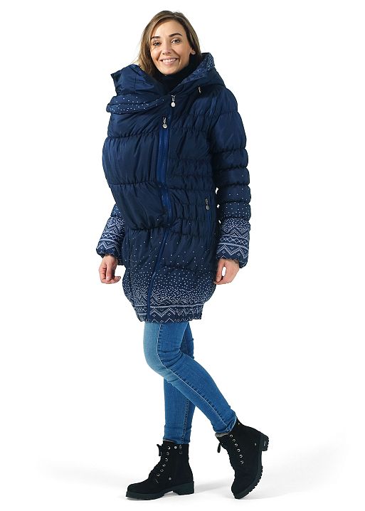 Куртка 3в1 зимн. Исландия вязаные узоры для беременных и слингоношения I Love Mum 3