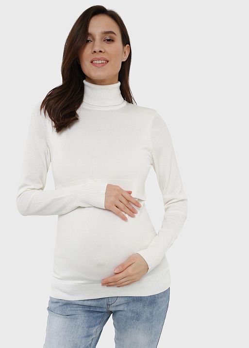 Джемпер "Синтия" для беременных и кормящих; цвет: молочный (ss21) 1