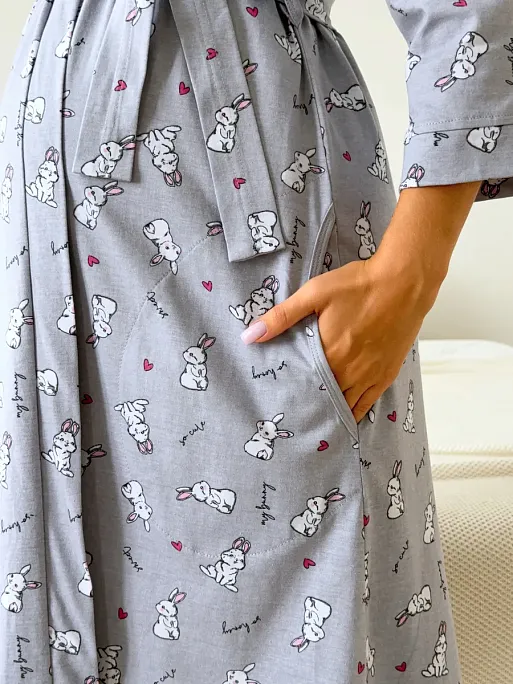 Халат и сорочка для беременных и кормящих в роддом I Love Mum 11