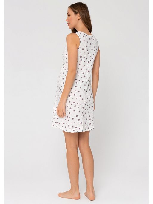 Ночная сорочка для беременных и кормящих; цвет: слоновая кость 2 Ночная сорочка для беременных и кормящих I Love Mum 2