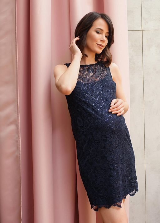 Платье "Монтана" для беременных; цвет: синий (aw20) 1