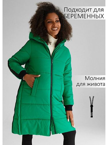 Куртка для беременных зимняя Копенгаген цвет зеленый  I Love Mum