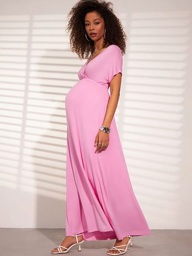 Платье Леа для беременных цвет розовый  I Love Mum