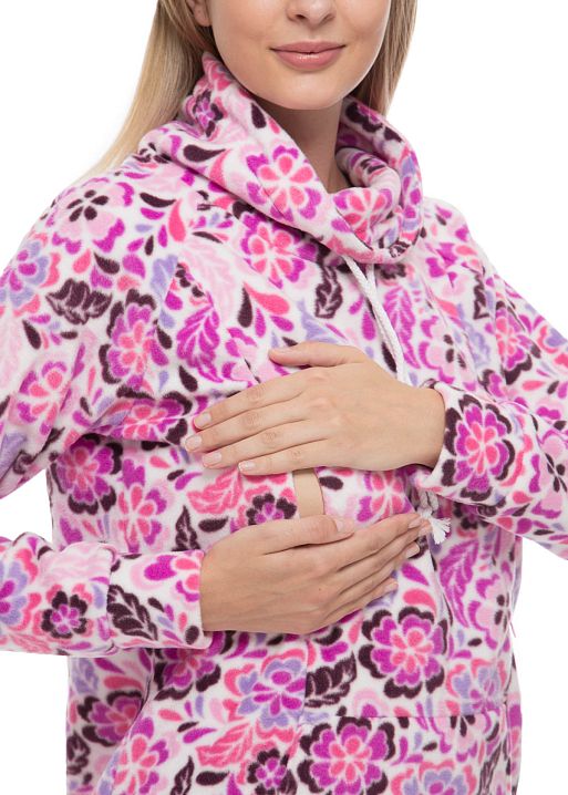 Толстовка Эмберли лиловые цветы для беременных и кормящих I Love Mum 3