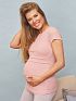 Футболка для беременных Веста цвет пудровый I Love Mum