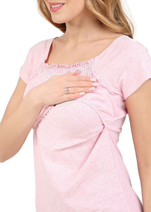 Ночная сорочка Диана для беременных и кормящих св.коралл I Love Mum 3