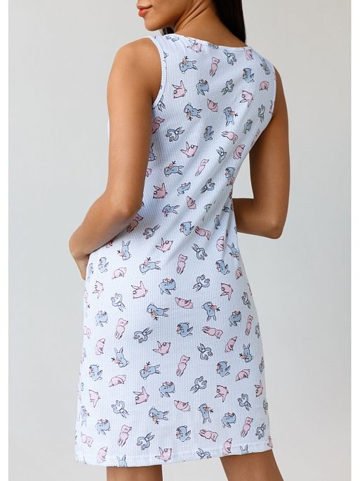 Ночная сорочка для беременных и кормящих; цвет: голубой 3 Ночная сорочка для беременных и кормящих I Love Mum 3