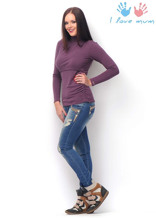 Водолазка Теплая слива для беременных и кормящих  I Love Mum 1