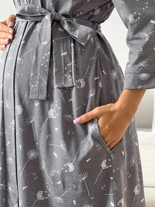 Халат и сорочка для беременных и кормящих в роддом I Love Mum 8