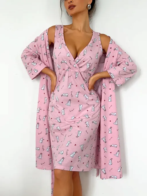 Халат и сорочка для беременных и кормящих в роддом I Love Mum 7